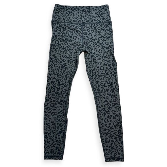 ATHLETA Women’s Gray Anthracite Leopard Ultra High Rise Elation Tight Legging Si - Picture 4 of 8